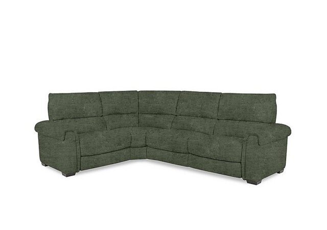Nixon Fabric Left Hand Facing Corner Power Recliner Sofa - Olive Green