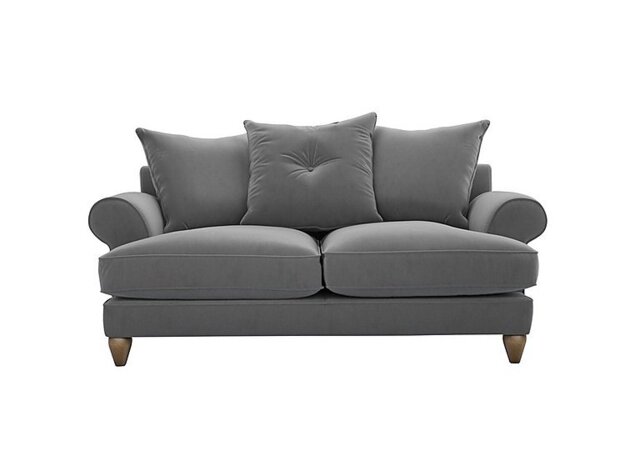 The Lounge Co. - Bronwyn 2.5 Seater Fabric Scatter Back Fibre Fill Sofa With Washed Oak Feet - Koala Cub