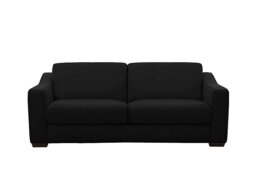 World of Leather - Optimus Space Saving Leather Sofa Bed with Memory Foam Mattress - Classic Black - Sofas and Armchairs