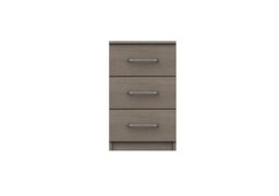 London Bedroomsfriars 3 Drawer Bedside Cabinet - Beige Grey Oak