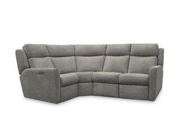 G Plan - Wren Small Fabric Power Recliner Left Hand Facing Corner Sofa with Power Headrests and Power Lumbar - Mirage Slate