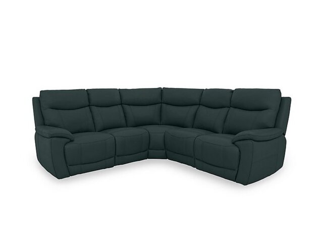 Sloane Leather Large Power Recliner Corner Sofa - Peacock