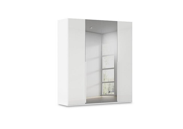 Rauch - Haven 201cm 4 Door Hinged Wardrobe with 2 Glass and 2 Mirror Doors