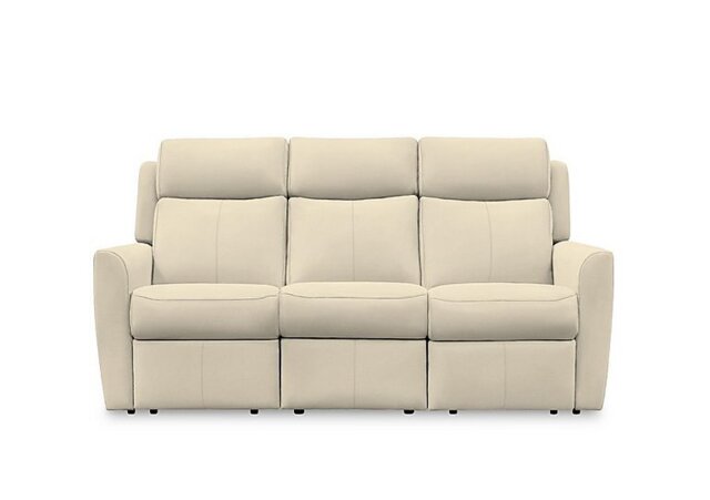 G Plan - Wren 3 Seater Leather Sofa with Power Recliner - Cambridge Stone