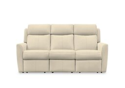 G Plan - Wren 3 Seater Leather Sofa with Power Recliner - Cambridge Stone