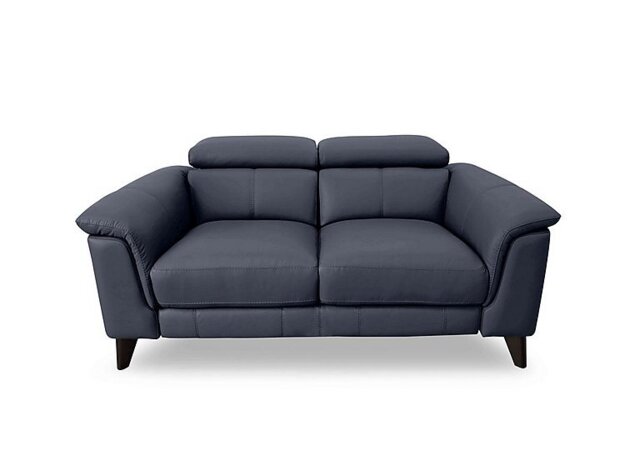 World of Leather - Wade 2 Seater BV Leather Sofa - BV Ocean Blue