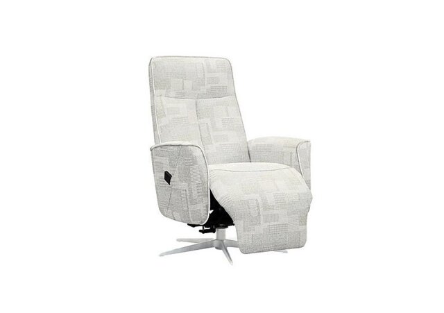 G Plan - Maribo Fabric Lift and Rise Power Recliner Chair with Power Headrest and Chrome Base - Lydia Blush