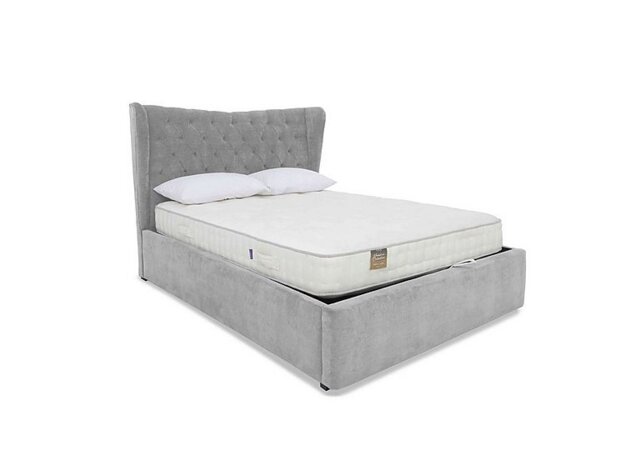 Highgrove - Bauer Ottoman Bed Frame - Double - Aston Silver