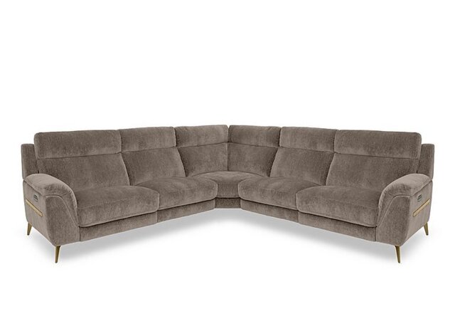 Eclipse Large Fabric Power Recliner Corner Sofa with Power Headrests