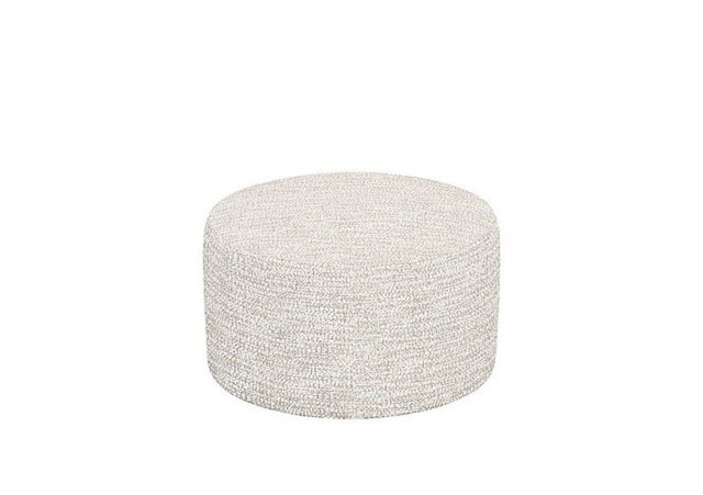 G Plan - Large Round Fabric Footstool - Rush Cream