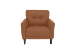 World of Leather - Uno NC Leather Chair - Pecan Brown