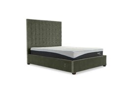 Carrie 160cm Headboard Electric Ottoman Bed Frame - King Size - Faremont Hunter - Bedroom Furniture