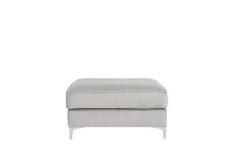 Legend Fabric Footstool - Kingston Silver with Dark Feet