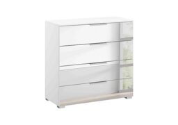 Rauch - Rio 80cm 4 Drawer Chest - Alpine White Carc/Mirror - Bedroom Furniture