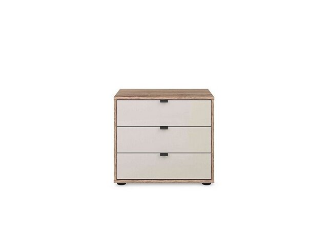 Wiemann - Hong Kong 3 Drawer Bedside Cabinet with Glass Drawers
