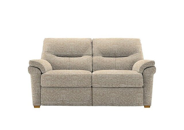 G Plan - Seattle 2 Seater Fabric Sofa with Wooden Feet - Kampala Beige