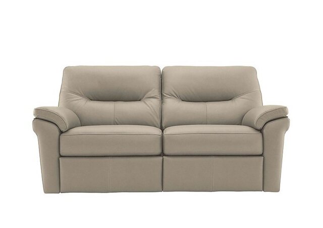 G Plan - Seattle 2.5 Seater Leather Manual Recliner Sofa - Oxford Mushroom