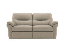 G Plan - Seattle 2.5 Seater Leather Manual Recliner Sofa - Oxford Mushroom