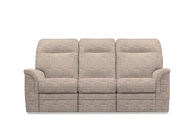 Parker Knoll - Hudson 23 Fabric 3 Seater Recliner Sofa with Headrests and Power Lumbar - Dash Oatmeal