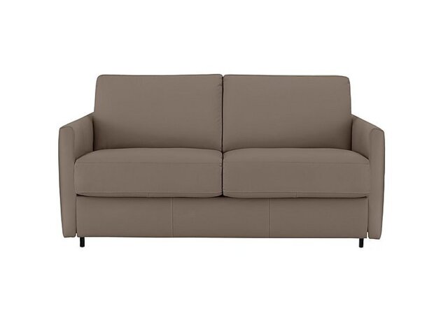 Nicoletti - Alcova 2 Seater Leather Sofa Bed with Slim Arms - Botero Taupe