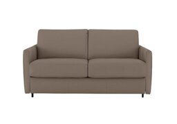 Nicoletti - Alcova 2 Seater Leather Sofa Bed with Slim Arms - Botero Taupe