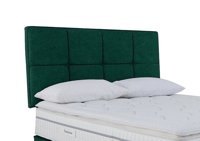 Sleepeezee - Dalmore Strutted Headboard - Double - Queens Green
