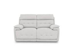 Brescia Fabric 2 Seater Sofa with Power Recliner - Mink