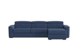 Infinity Fabric Right Hand Facing Corner Chaise Sofa Bed with Storage - Blue