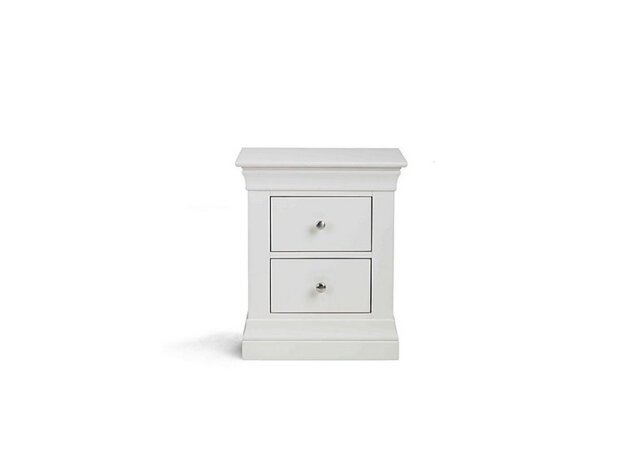 Sophia 2 Drawer Bedside Cabinet - Surf White