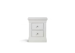 Sophia 2 Drawer Bedside Cabinet - Surf White
