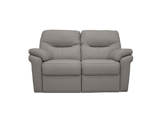 G Plan - Seattle 2 Seater Leather Sofa - No Recliner - Cambridge Grey
