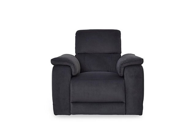 Genius Fabric Power Recliner Chair with Power Headrest - Iron Grey