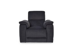 Genius Fabric Power Recliner Chair with Power Headrest - Iron Grey