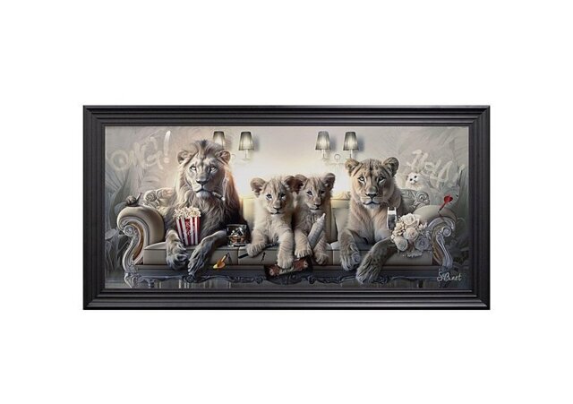 Pano Lion Luxury Framed Picture