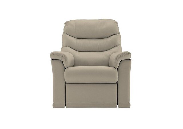G Plan - Malvern Leather Armchair with Manual Recliner - Oxford Mushroom