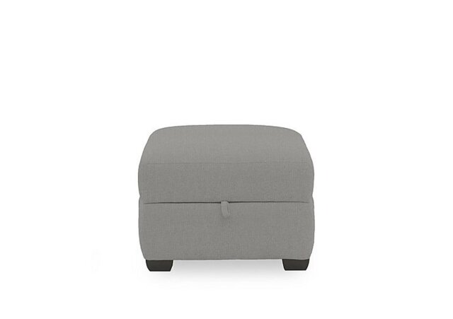 Compact Collection Titch Fabric Storage Footstool - Silver Grey