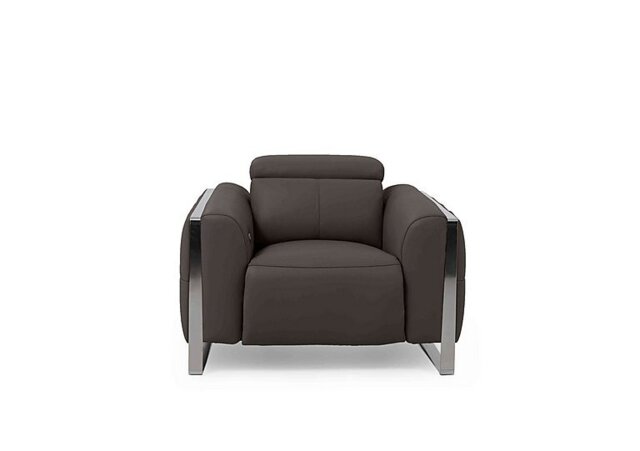 Gisella Leather Power Recliner Chair with Power Headrest - Storm