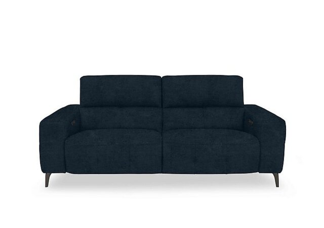 New York 3 Seater Fabric Power Recliner Sofa - R304 Navy Blue