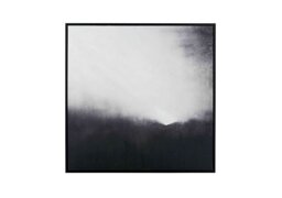 Monochrome Abstract Square Framed Canvas
