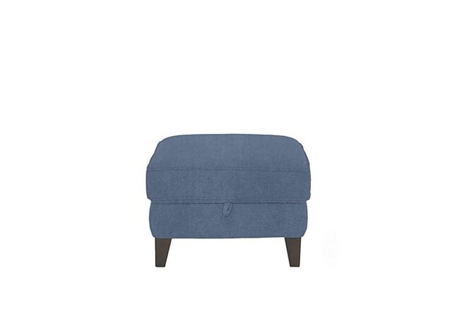 Ideal Home - Brondby Fabric Storage Footstool - Silverish Blue