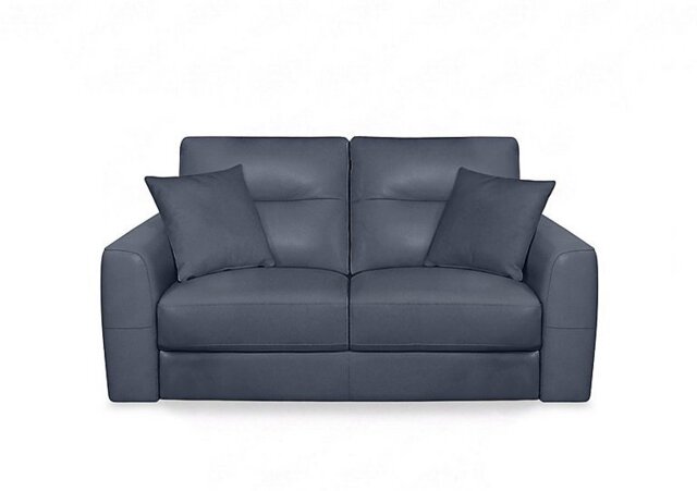 World of Leather - Nest NC Leather 2 Seater Sofa - NC Ocean Blue