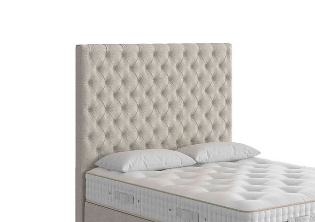 Vispring - Aldo Floor Standing Headboard - Double - Boucle Stone