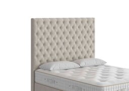 Vispring - Aldo Floor Standing Headboard - Double - Boucle Stone
