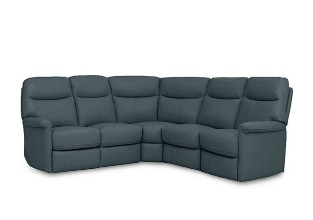 World of Leather - Compact Collection Lille Large NC Leather Corner Sofa - NC Lake Green