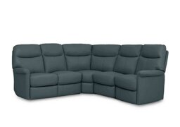 World of Leather - Compact Collection Lille Large NC Leather Corner Sofa - NC Lake Green