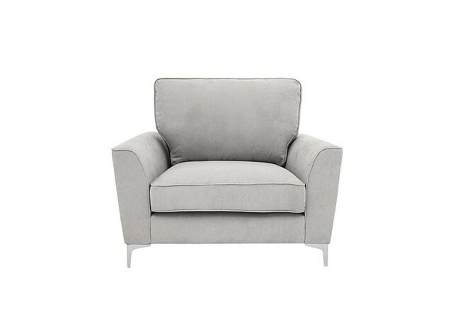 Legend Fabric Armchair with Chrome Feet - Kingston Silver