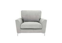 Legend Fabric Armchair with Chrome Feet - Kingston Silver