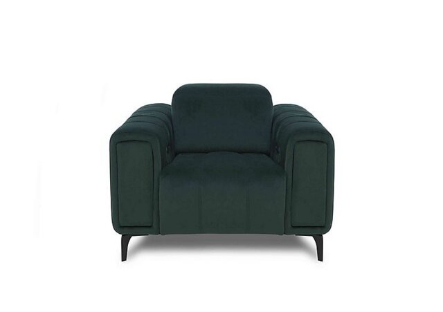 Elphaba Fabric Recliner Chair with Power Recliner with Storage Arms - Bottle Green