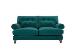 The Lounge Co. - Bronwyn 2.5 Seater Fabric Classic Back Fibre Fill Sofa With Walnut Feet - Dragoneye