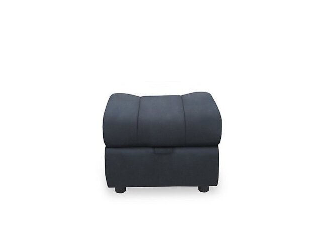 Aero Leather Storage Footstool - Navy